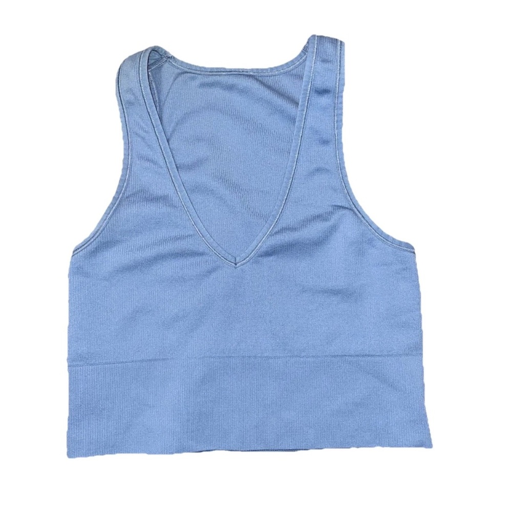 Athleta Aurora Crop Tank Top/ Bra Tank Small Blue